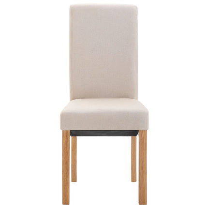 Dining Chairs 4 pcs Cream Fabric