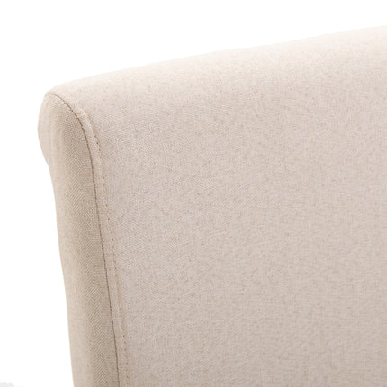 Dining Chairs 4 pcs Cream Fabric