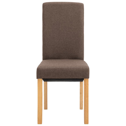 Dining Chairs 4 pcs Brown Fabric