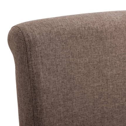 Dining Chairs 4 pcs Brown Fabric