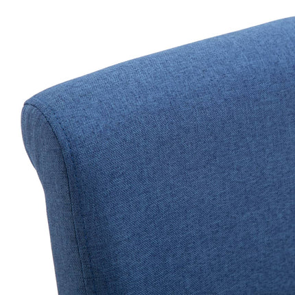 Dining Chairs 4 pcs Blue Fabric