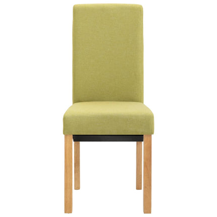 Dining Chairs 2 pcs Green Fabric