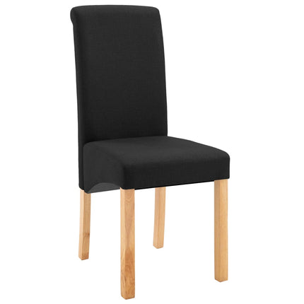 Dining Chairs 4 pcs Black Fabric