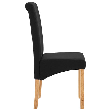 Dining Chairs 4 pcs Black Fabric