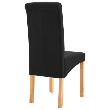 Dining Chairs 4 pcs Black Fabric