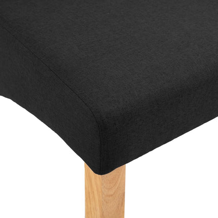 Dining Chairs 4 pcs Black Fabric