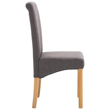Dining Chairs 2 pcs Taupe Fabric