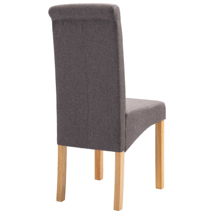 Dining Chairs 4 pcs Taupe Fabric