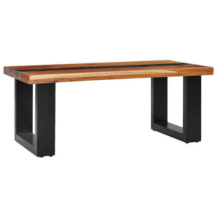Coffee Table 39.3"x19.6"x15.7" Solid Teak Wood and Polyresin