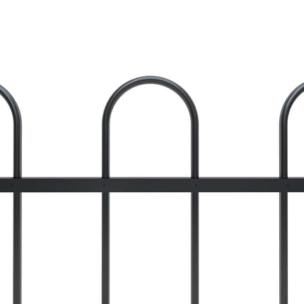 Garden Fence BOXTEL with Hoop Top Steel 71.3x47.2" Black