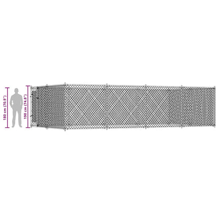 Outdoor Dog Kennel 24.9'x12.5'x6.2'
