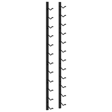 Wall Mounted Wine Rack for 12 Bottles Black Iron
