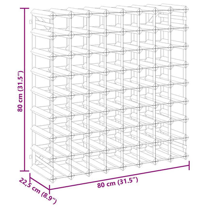 Wine Rack for 72 Bottles Solid Pinewood
