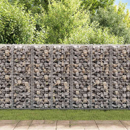 Gabion Wall with Covers Galvanized Steel 7.87"x7.87"x39.4