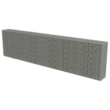 Gabion Wall with Covers Galvanized Steel 236"x19.7"x59