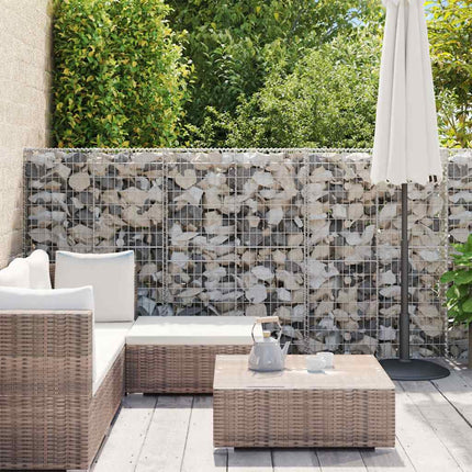Gabion Wall with Covers Galvanized Steel 236"x19.7"x59