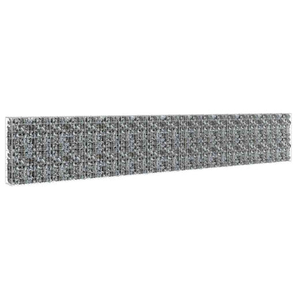 Gabion Wall with Covers Galvanized Steel 236"x11.8"x39.4