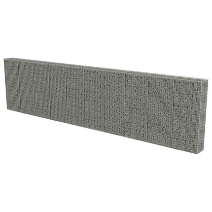 Gabion Wall with Covers Galvanized Steel 236"x11.8"x59