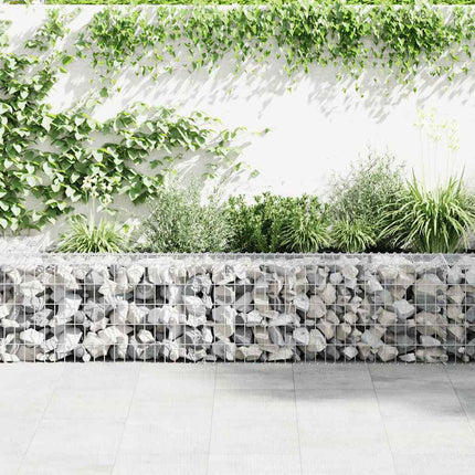 Gabion Wall with Covers Galvanized Steel 354"x19.7"x19.7