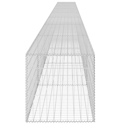 Gabion Wall with Covers Galvanized Steel 354"x19.7"x19.7