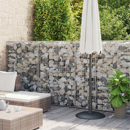 Gabion Wall with Covers Galvanized Steel 354"x19.7"x59