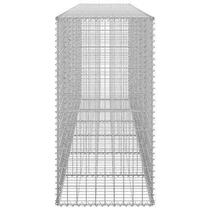 Gabion Wall with Covers Galvanized Steel 118"x19.7"x39.4