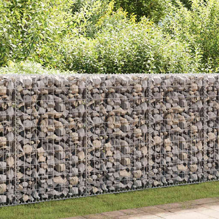 Gabion Wall with Covers Galvanized Steel 118"x19.7"x39.4