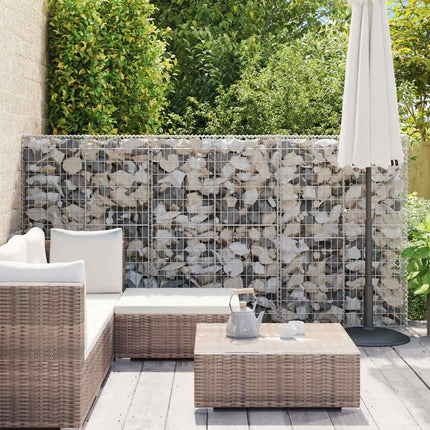 Gabion Wall with Covers Galvanized Steel 118"x19.7"x59