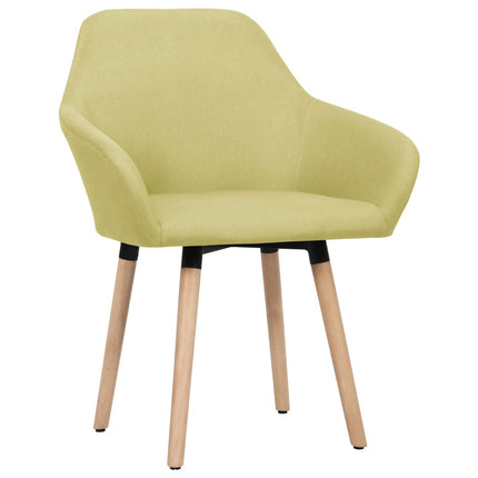 Dining Chair Set of 2 Green Polyester Standard Ergonomic