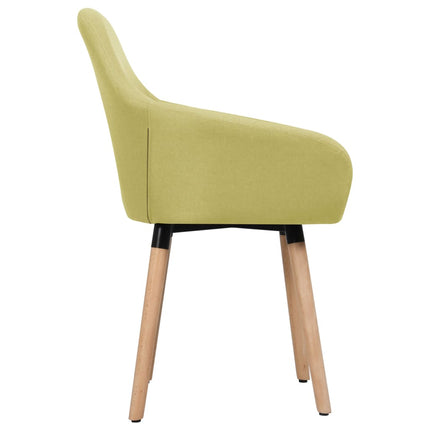 Dining Chair Set of 2 Green Polyester Standard Ergonomic
