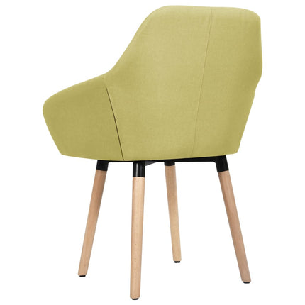 Dining Chair Set of 2 Green Polyester Standard Ergonomic