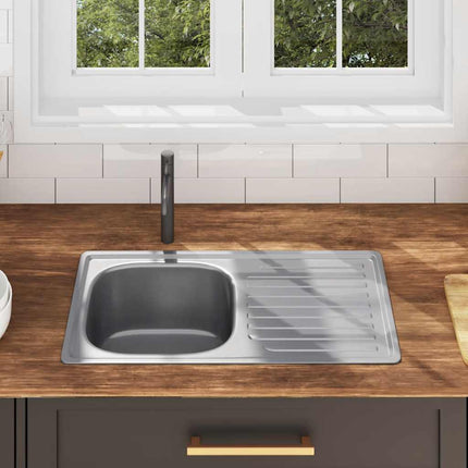 Kitchen Sink with Strainer Stainless Steel