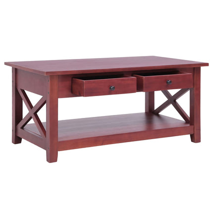 Coffee Table Brown 39.4"x21.7"x18.1" Solid Mahogany Wood