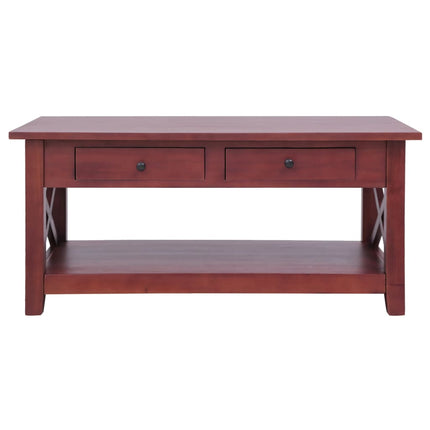 Coffee Table Brown 39.4"x21.7"x18.1" Solid Mahogany Wood