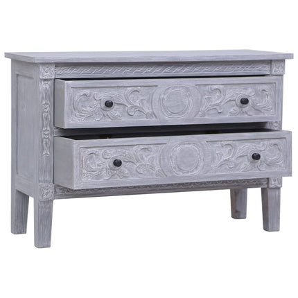 Sideboard with 2 Drawers 35.4"x11.8"x23.6" Solid Mahogany Wood