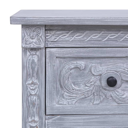 Sideboard with 2 Drawers 35.4"x11.8"x23.6" Solid Mahogany Wood