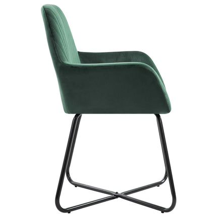 Dining Chairs 2 pcs Green Velvet