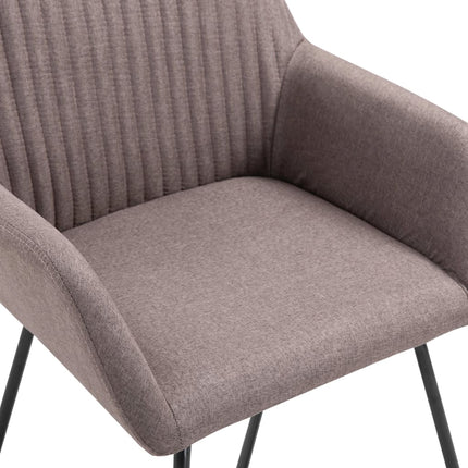 Dining Chairs 2 pcs Taupe Fabric