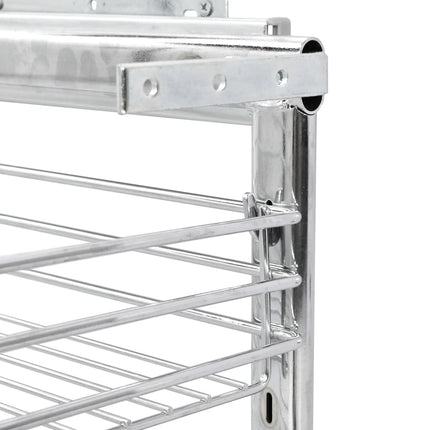 3-Tier Pull-out Kitchen Wire Basket Silver 18.5"x13.8"x22