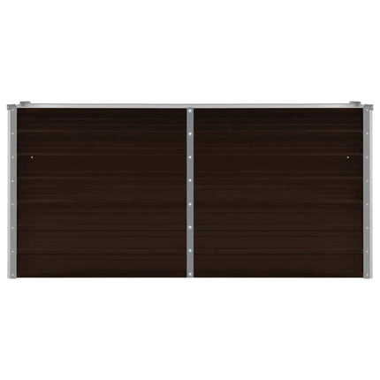Garden Raised Bed Brown 63"x15.7"x30.3" Galvanized Steel
