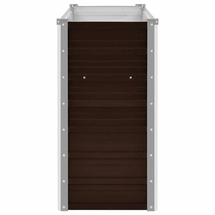 Garden Raised Bed Brown 63"x15.7"x30.3" Galvanized Steel