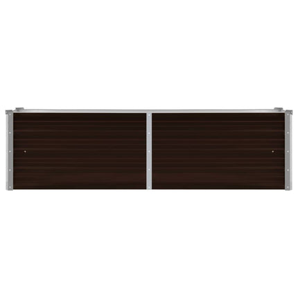Garden Raised Bed Brown 63"x15.7"x17.7" Galvanized Steel