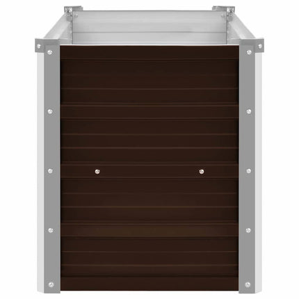 Garden Raised Bed Brown 63"x15.7"x17.7" Galvanized Steel