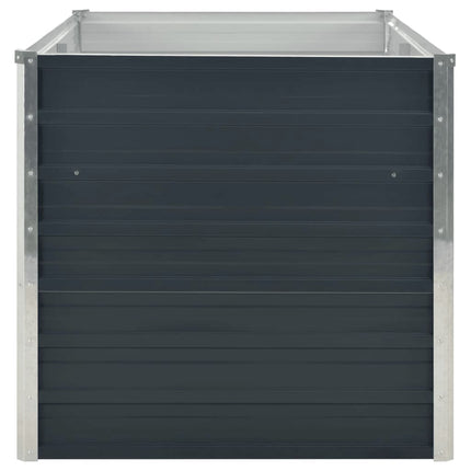 Raised Garden Bed Anthracite 63"x31.5"x30.3" Galvanized Steel