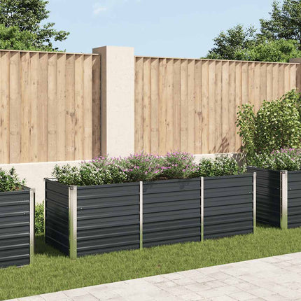 Garden Raised Bed Anthracite 94.5"x31.5"x30.3" Galvanized Steel