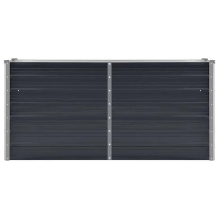Garden Raised Bed Anthracite 63"x15.7"x30.3" Galvanized Steel