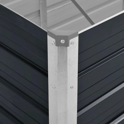 Garden Raised Bed Anthracite 63"x15.7"x30.3" Galvanized Steel