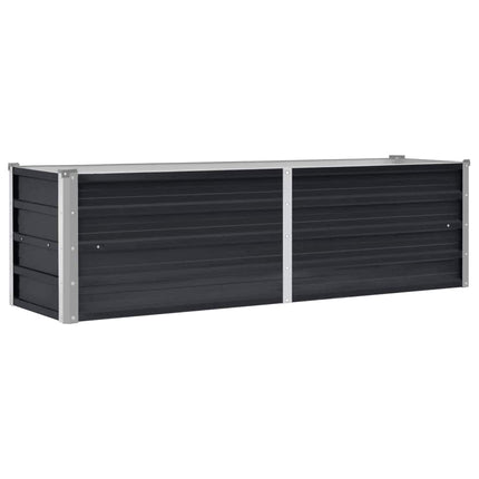 Garden Raised Bed Anthracite 63"x15.7"x17.7" Galvanized Steel