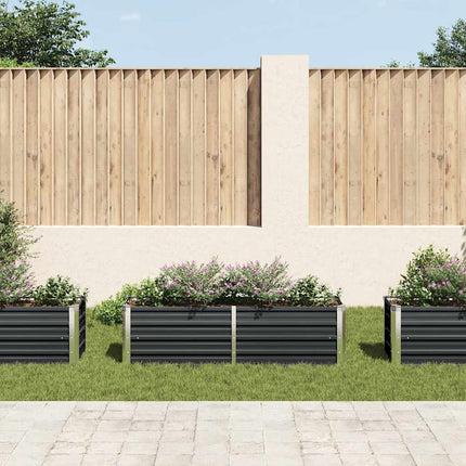 Garden Raised Bed Anthracite 63"x15.7"x17.7" Galvanized Steel
