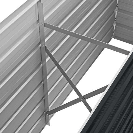 Garden Raised Bed Anthracite 63"x15.7"x17.7" Galvanized Steel